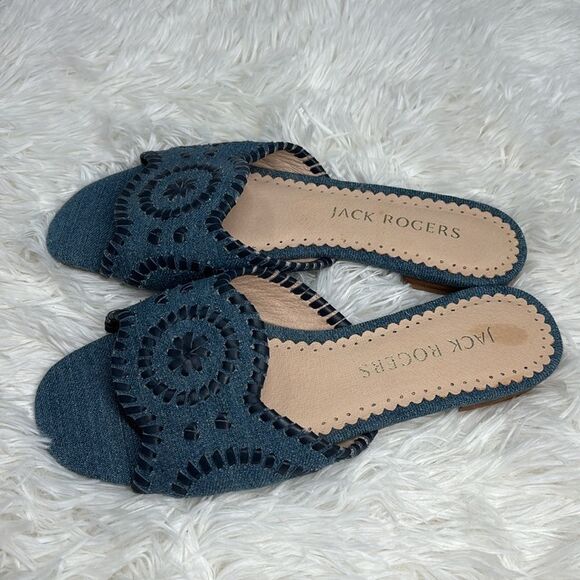 Jack Rogers Thompson Slide Denim - Picture 7 of 10